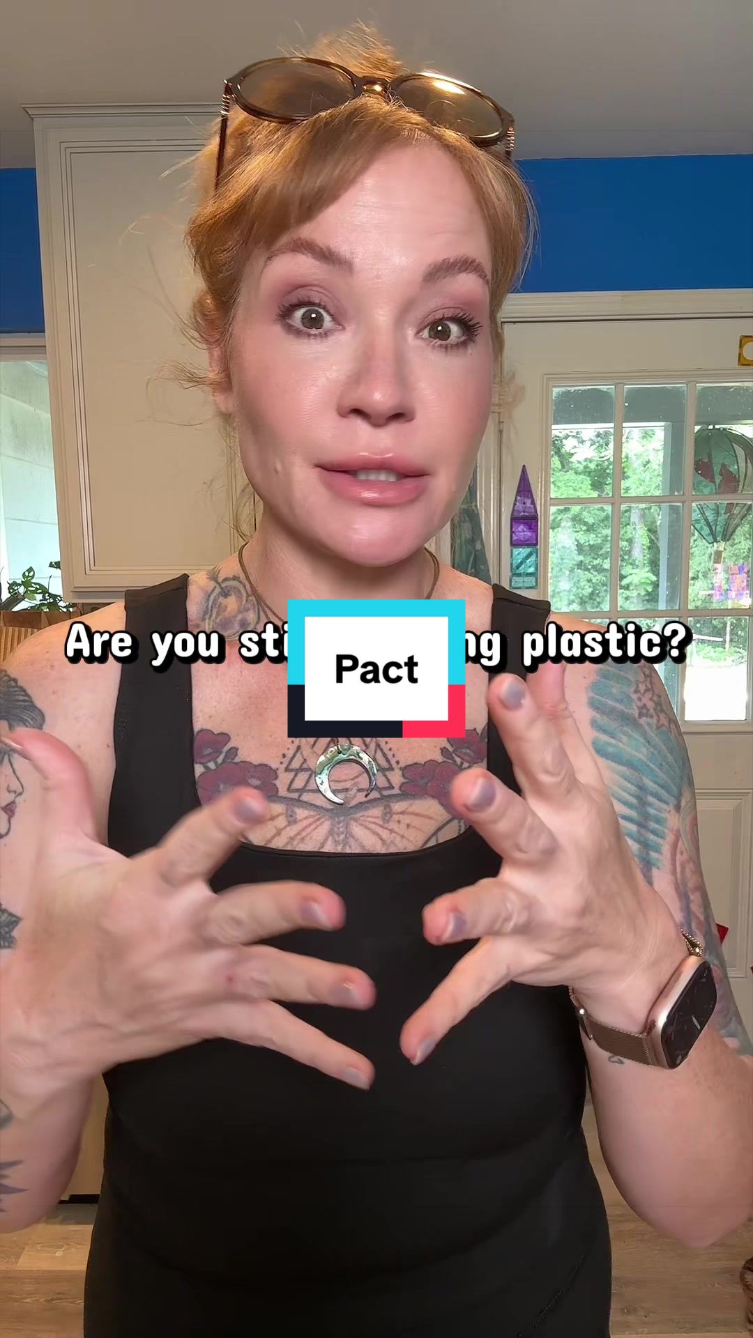 TikTok post by @theallisonveer for Pact. Caption reads: Have yall seen this? #plasticfree #pact....