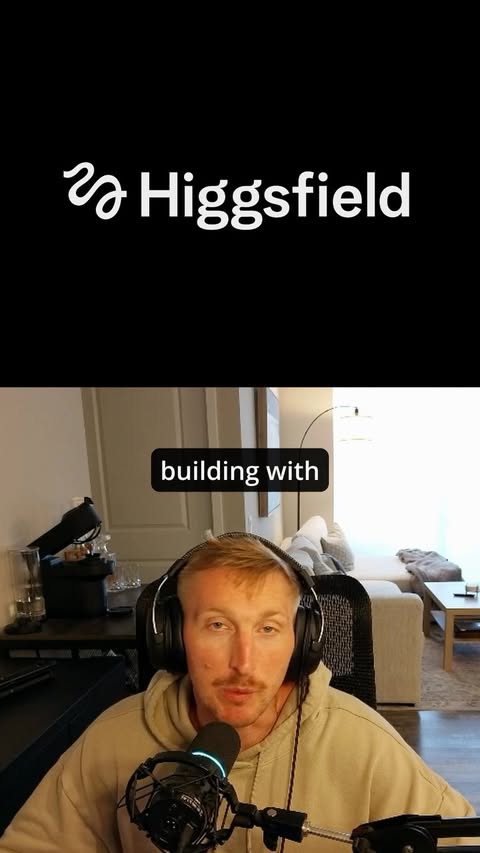 Instagram post by @softwarewithnick for Higgsfield AI. Caption reads: Generate the visuals for your app easily 😎 This Y....