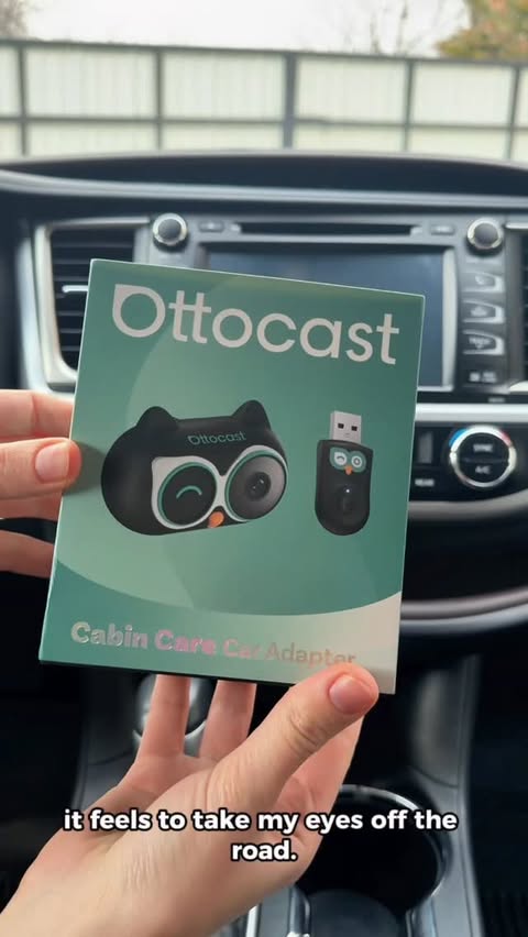 Instagram post by @gglzan for OTTOCAST. Caption reads: [...] Care Wireless CarPlay Adapter from....