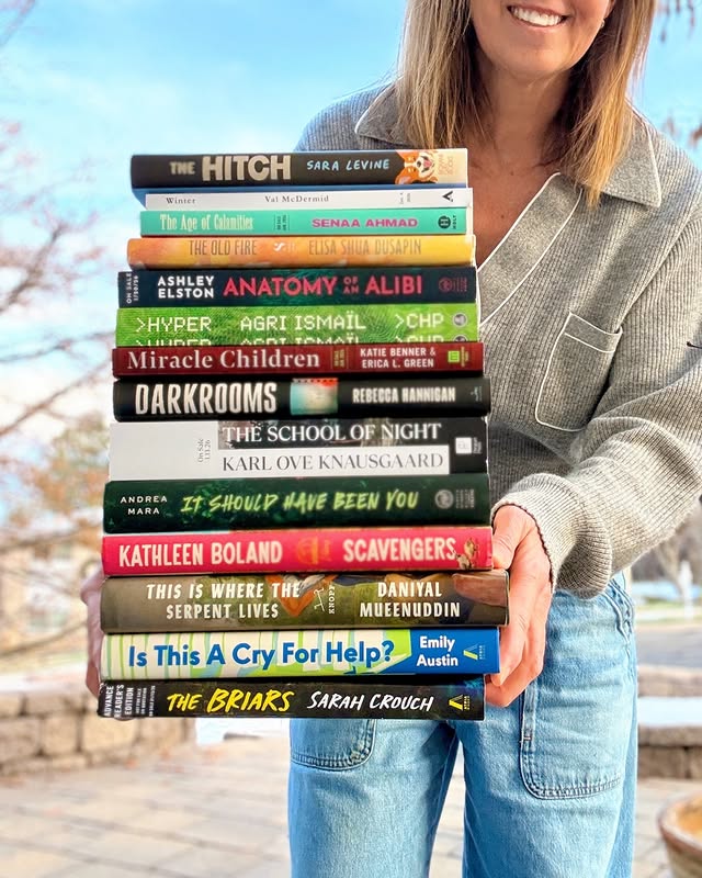 Instagram post by @suethebookie for Viking Books. Caption reads: Tuesdays are my fave! Look at this stunning stack....