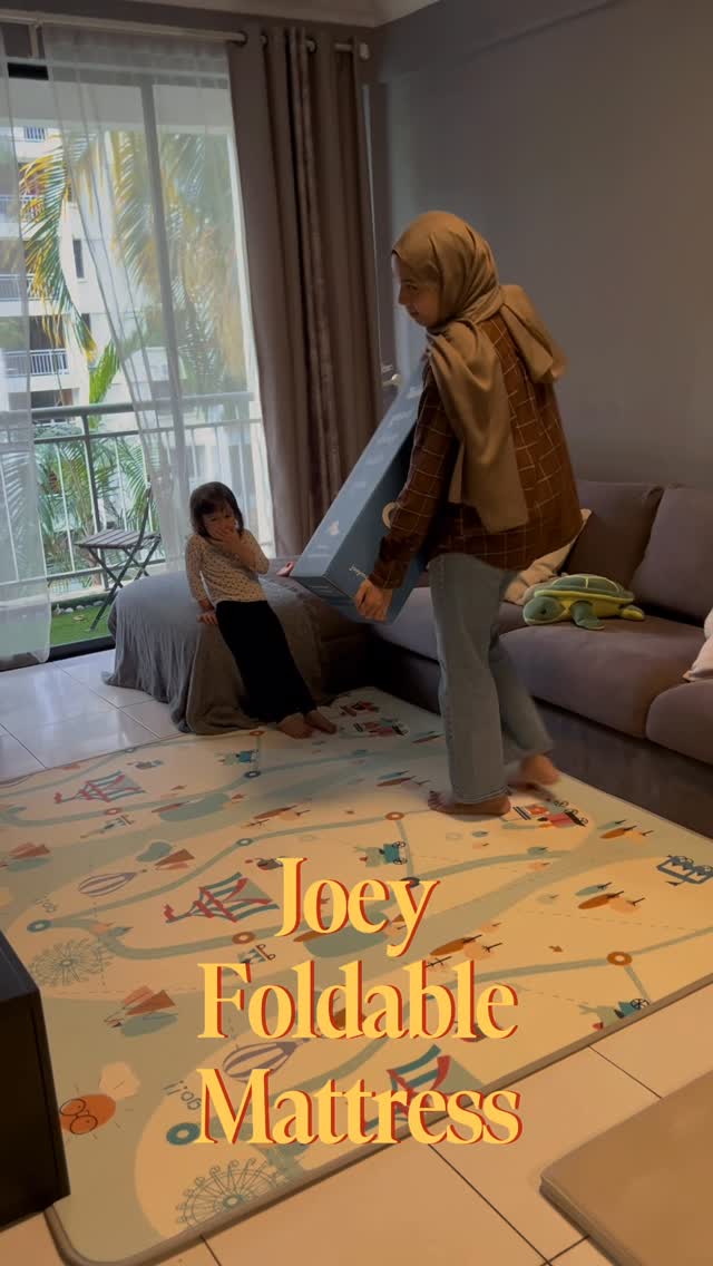 Instagram post by @dinierdzn for Joey Mattress. Caption reads: [...] using my code: JFMDINIE50 URL: @joeymattress....