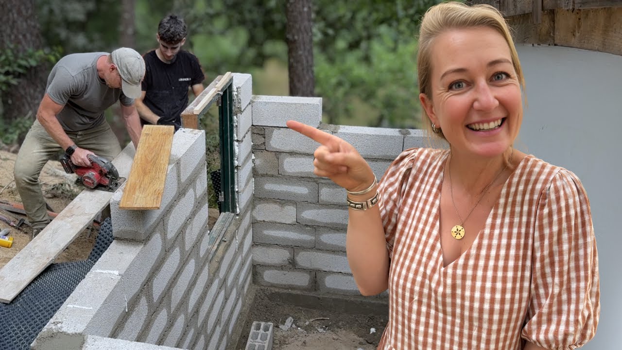 YouTube post by @TheNewbys for Foreo. Caption reads: Building UNDERGROUND to extend our Tiny House.