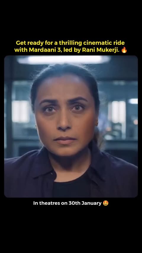 Instagram post by @pookie.wala for Yash Raj Films. Caption reads: A story told with conviction 💯 #Mardaani3Trailer....
