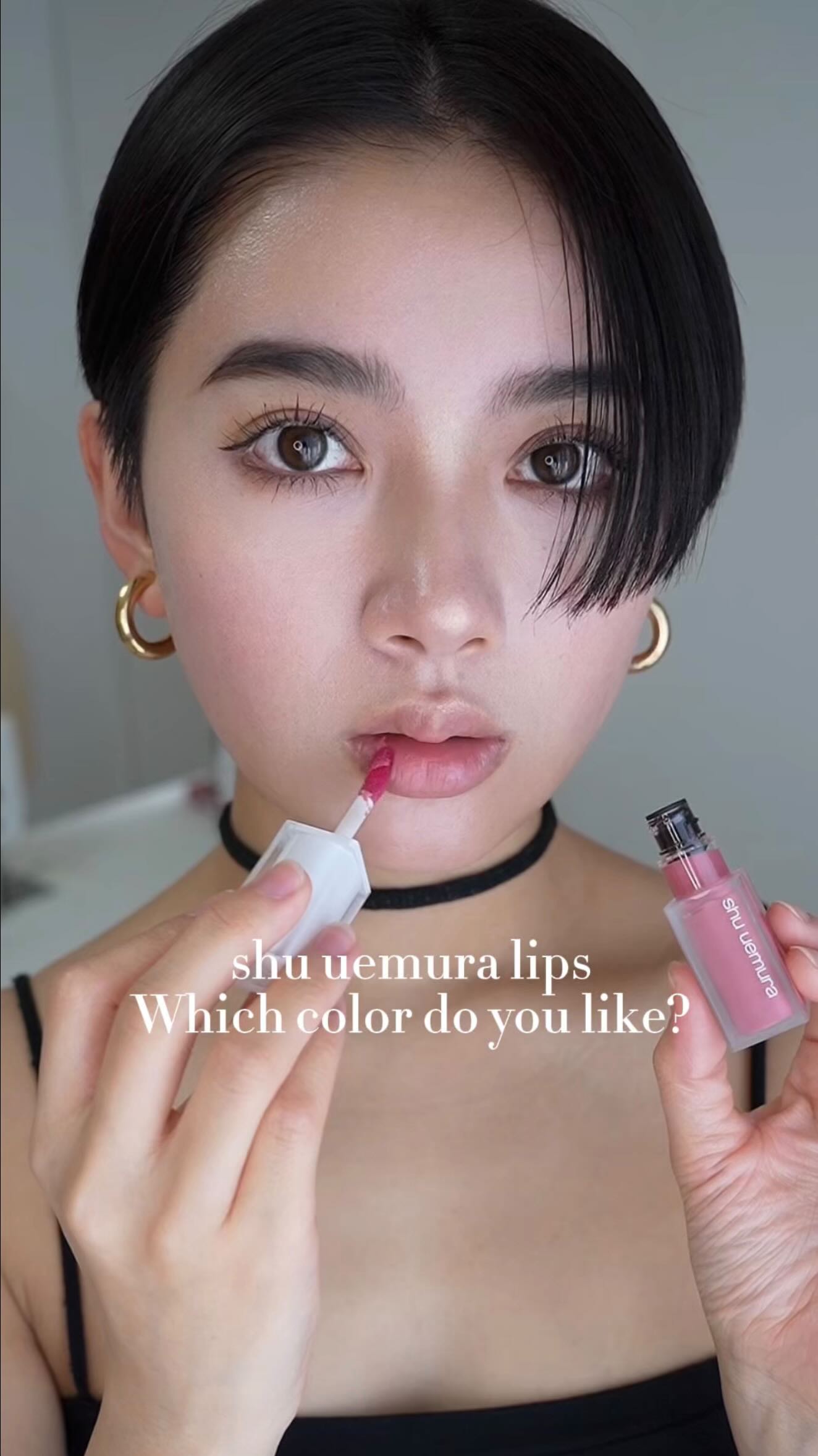 Instagram post by @iriyamakaede_official for shu uemura. Caption reads: 最近毎日使っている「レフ板リップ」

@shuuemura....