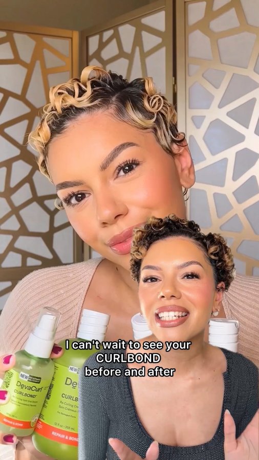 Instagram post by @katrisharose for DevaCurl. Caption reads: Give your curls their best comeback with the....