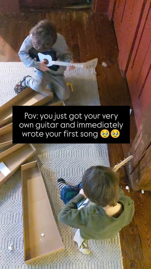 Instagram post by @mama_nous for Loog Guitars. Caption reads: [...] they felt a sense of ownership over.....