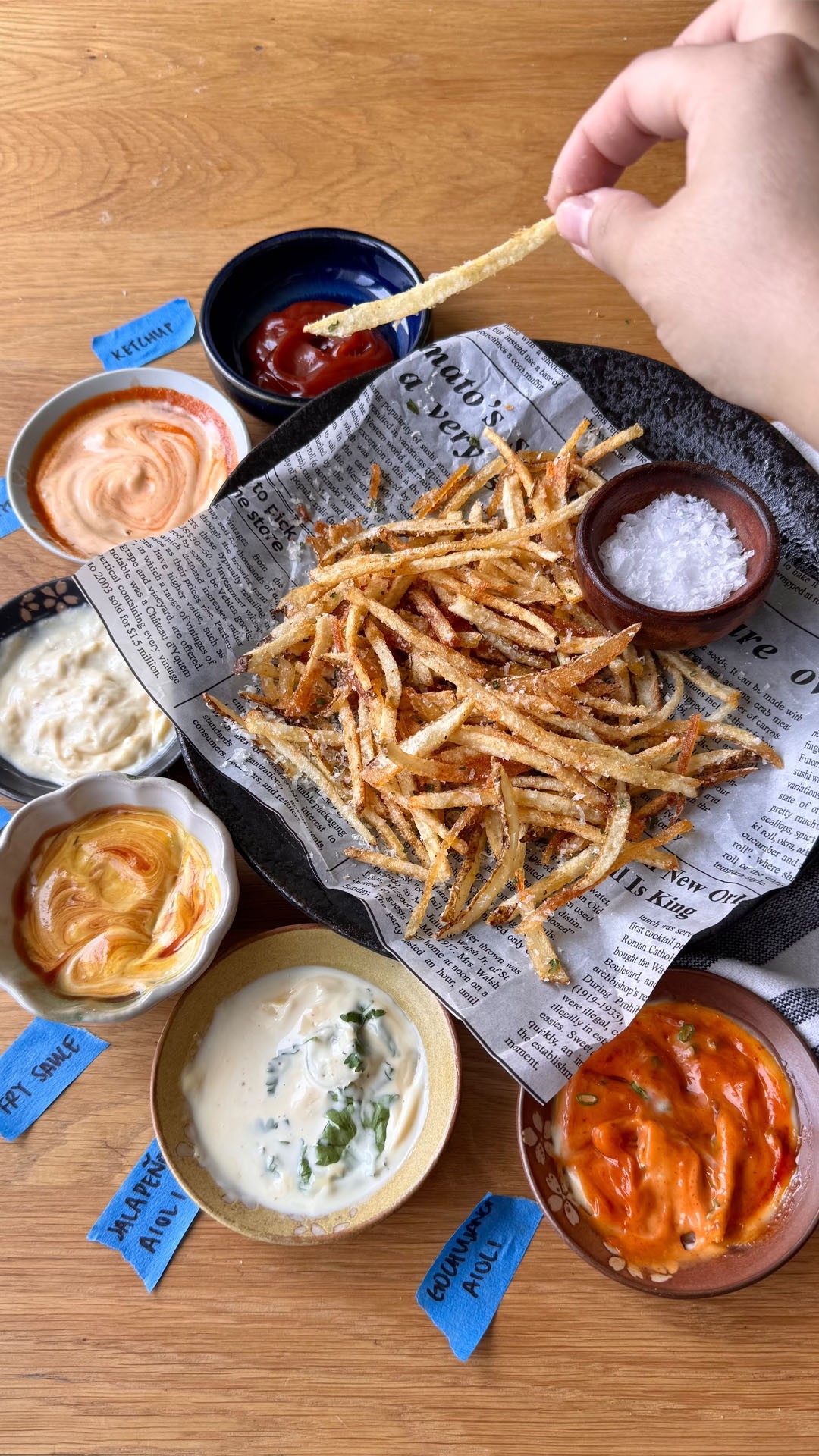 Instagram post by @eatslucywang for Taste of Home. Caption reads: These garlic Parmesan shoestring fries might just....