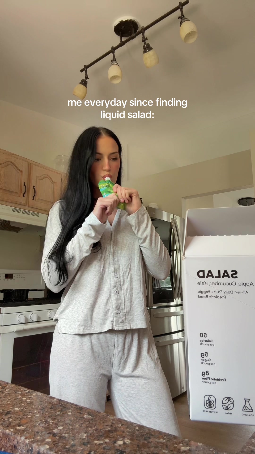 TikTok post by @sydneejones02 for LiquidPlus. Caption reads: as a girly who struggles to get her fruits &....