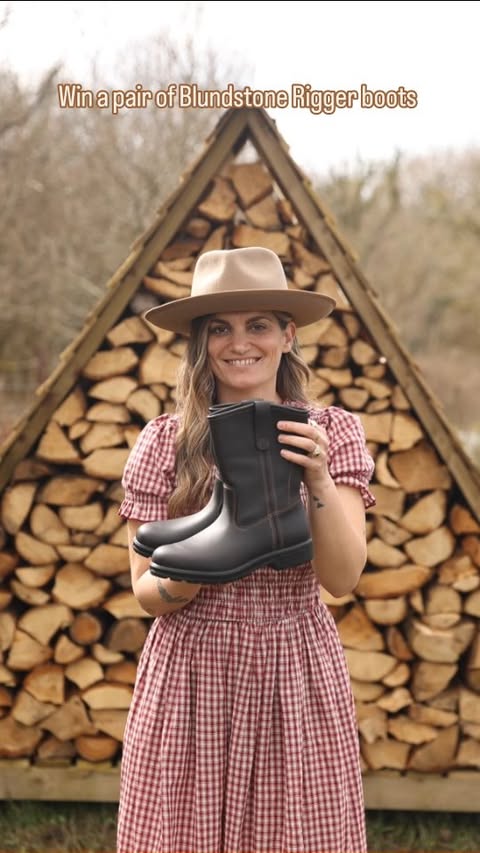 Instagram post by @homestead_in_the_west_ for Blundstone. Caption reads: [...] I'm so excited to have teamed up with....