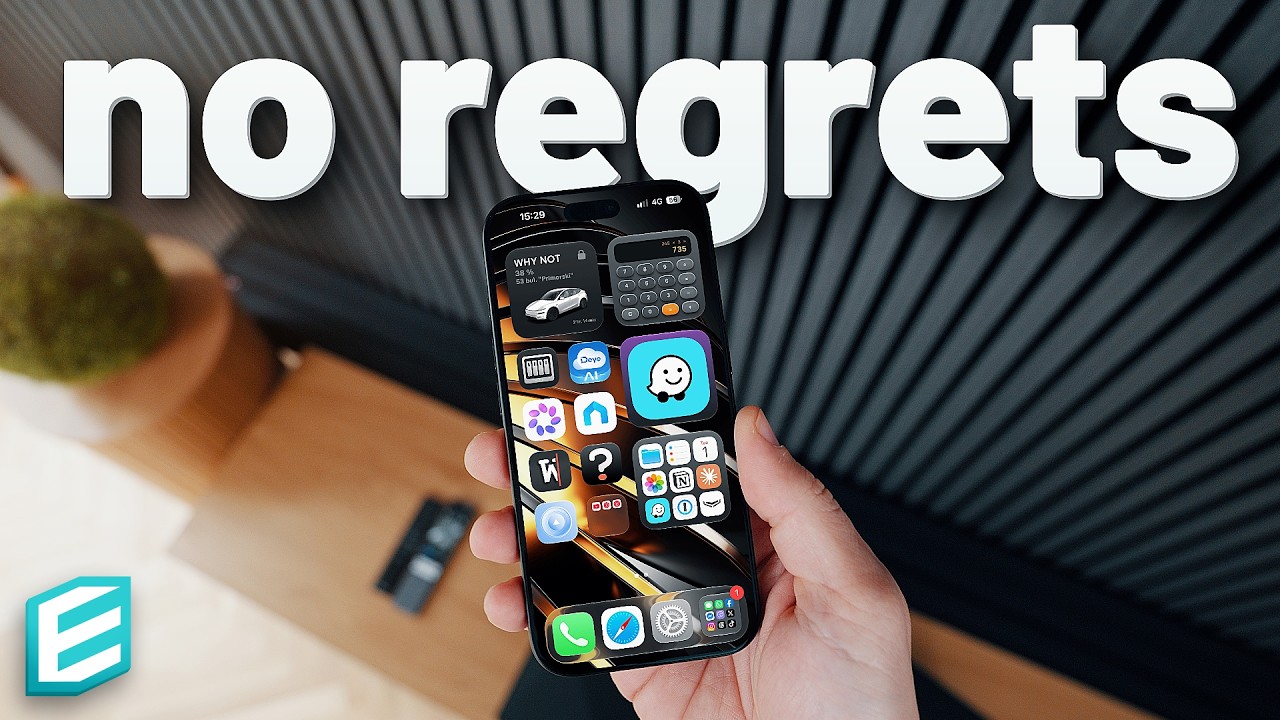 YouTube post by @ThisIsE for Paperlike. Caption reads: I Bought the Wrong iPhone. I'm Glad..