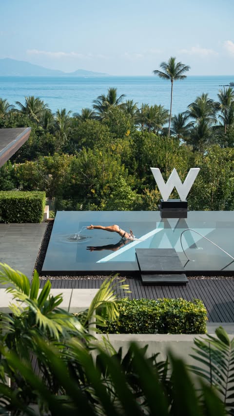 Instagram post by @tripseatravellers for Luxury Escapes. Caption reads: Sunrise to sunset @wkohsamui ☀️🌅

📍 Koh Samui,....