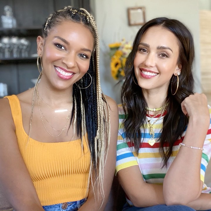 Instagram post by @jessicaalba for play Osmo. Caption reads: I teamed up with my girl, @lizzymathis to share....