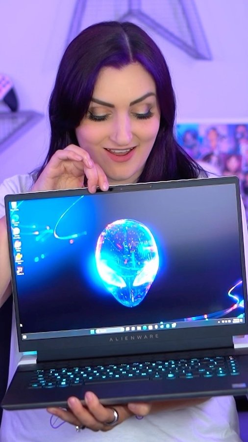 Instagram post by an influencer for Alienware. Caption reads: I love my @Alienware desktop gaming PC so much....