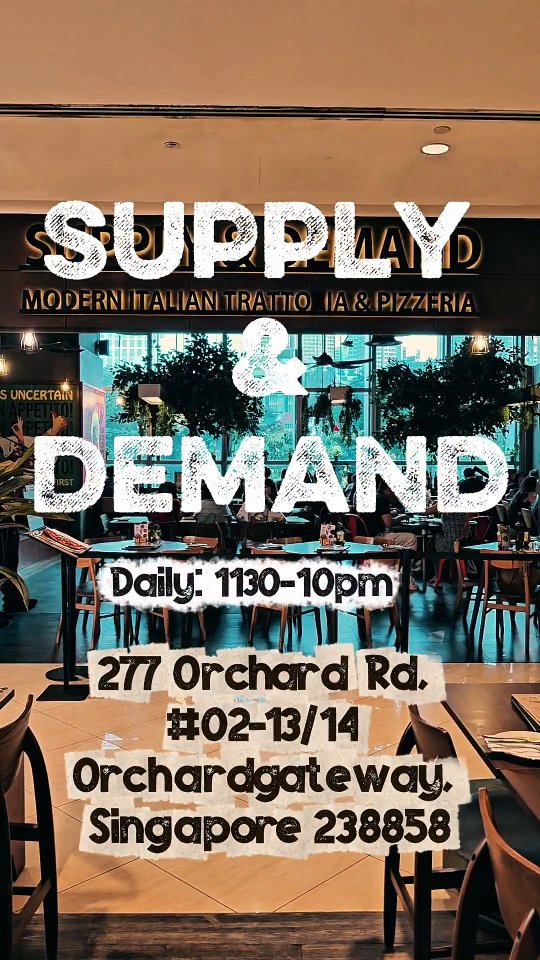 Instagram post by @wantwoeatsg for Singapore Travel Specialist by Dirgantara Fasa. Caption reads: Food Review: Supply & Demand (Orchardgateway)....