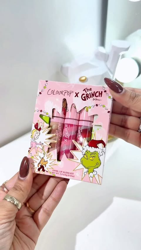 Instagram post by @iqrashahbaz110 for ColourPop Cosmetics. Caption reads: Unboxing the cutest gloss set today ColourPop x....