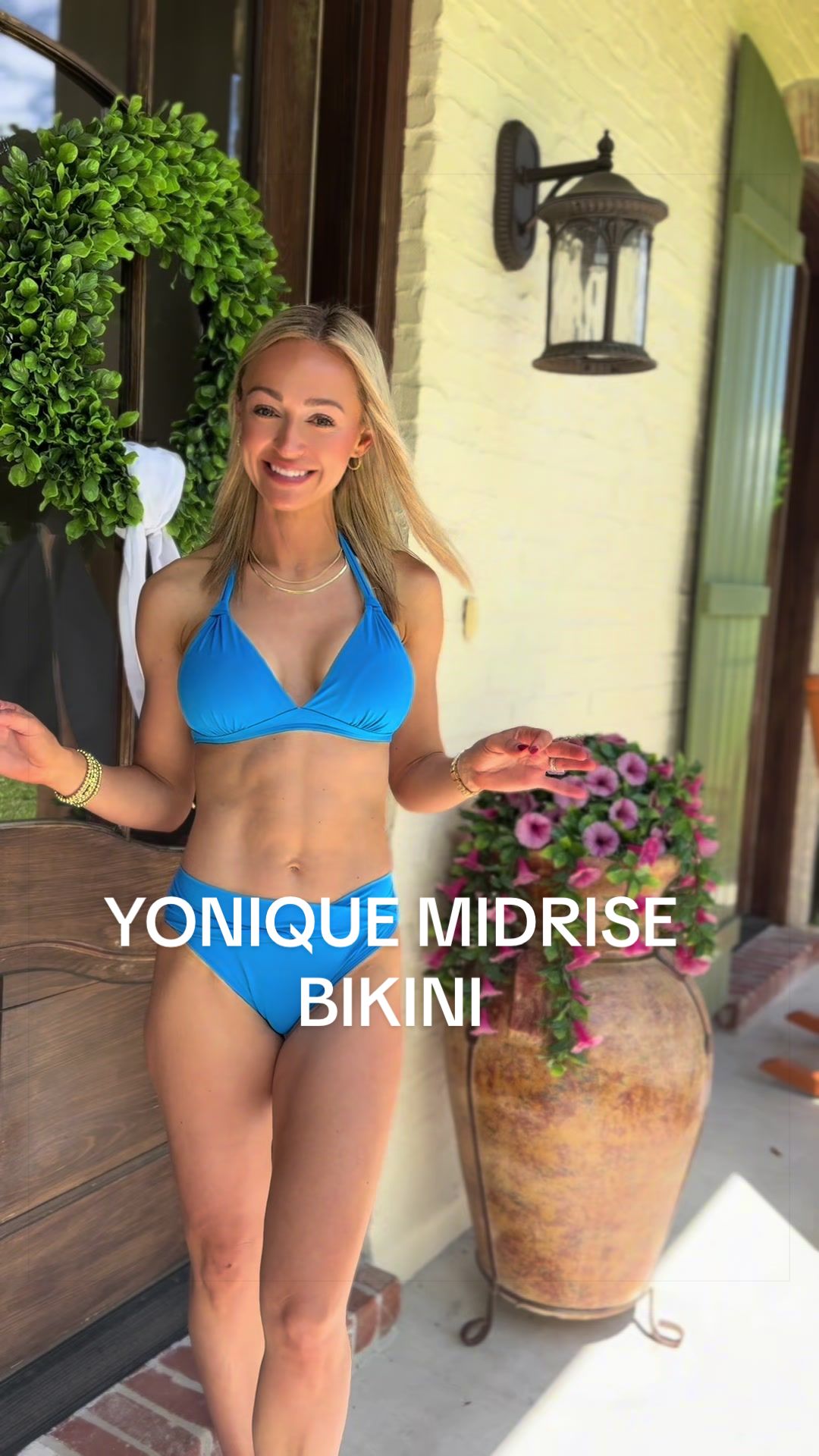TikTok post by @bmtaylor0110 for Yonique. Caption reads: @Yonique this push up bikini (see what I do there....