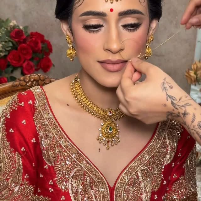 Instagram post by @glamourdollsstudio for Peter Thomas Roth. Caption reads: Get ready with @kirannkang for her wedding....