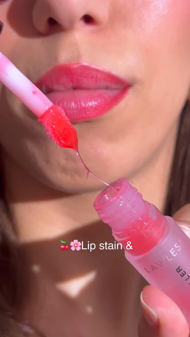 Instagram post by @marinanalha for LAWLESS Beauty. Caption reads: A summery long lasting lip combo that I’ve been....