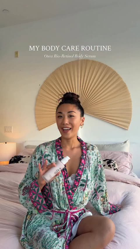 Instagram post by @iamsooyounlee for OSEA Malibu. Caption reads: Nighttime body care, upgraded 🌙✨I’ve been loving....