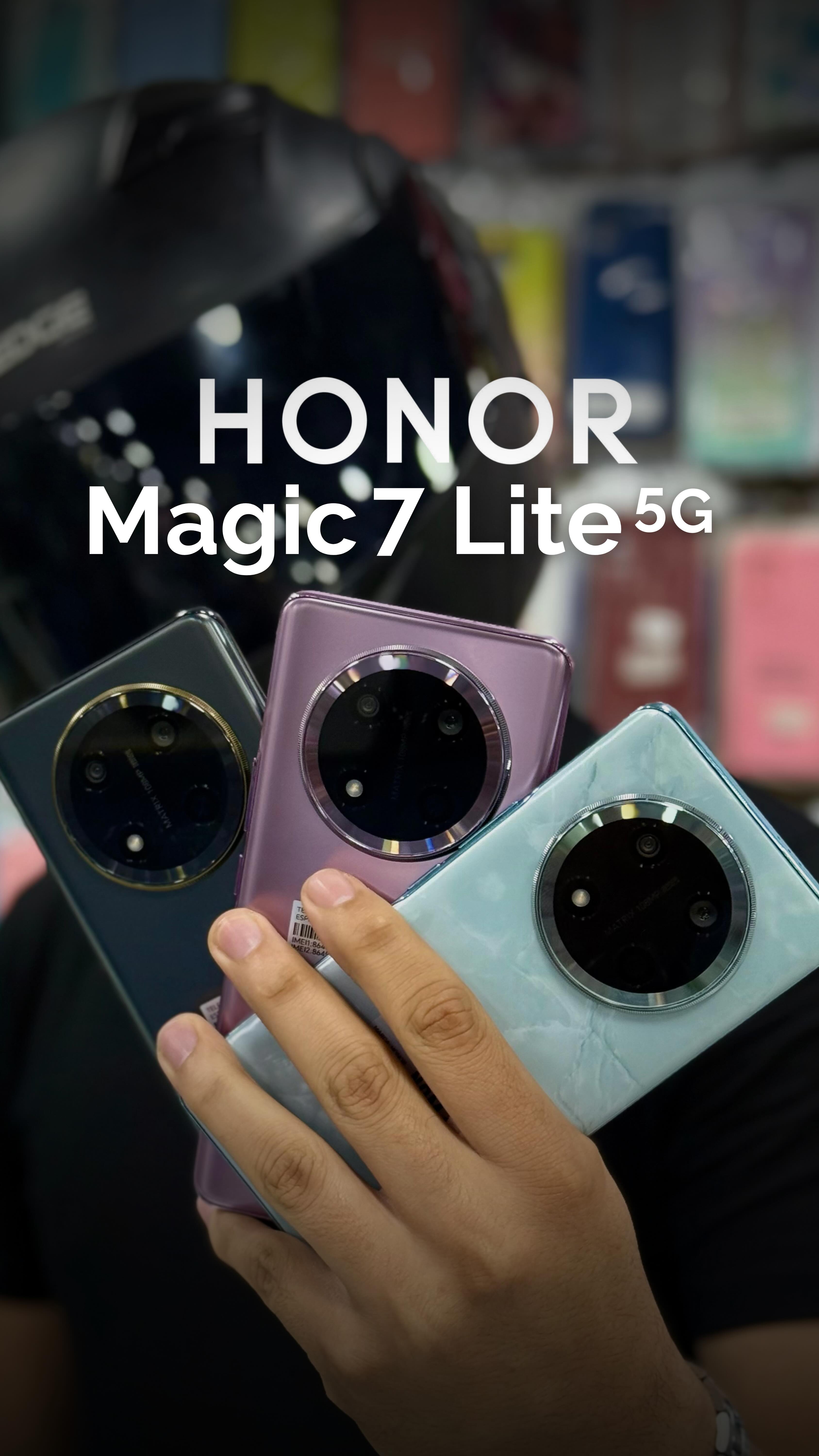 Instagram post by @citymovillca for Honor. Caption reads: ¡Conoce el Honor Magic 7 Lite 5G! 🚀✨ Su pantalla....