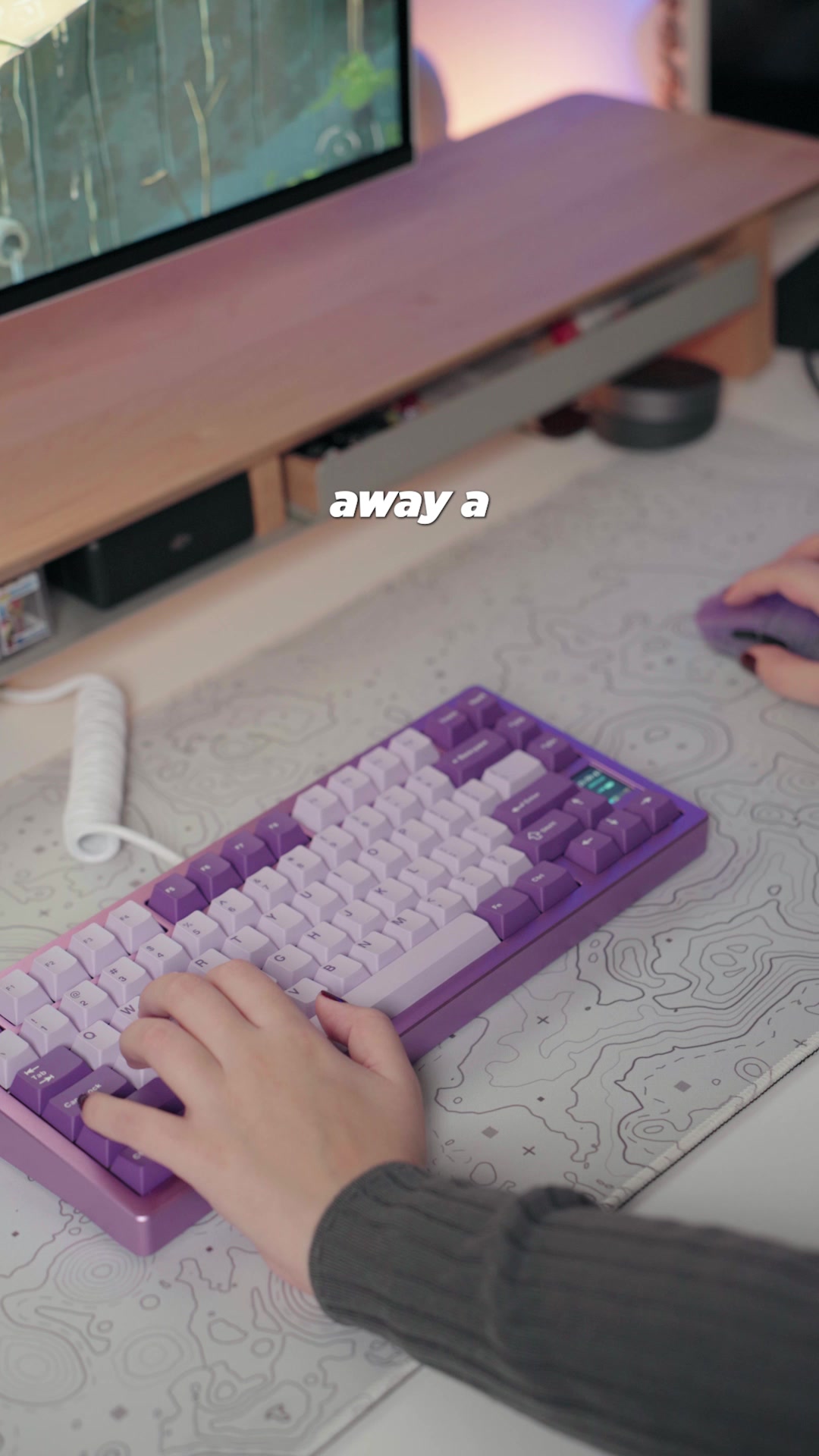 TikTok post by @arianaxbanana for Chilkey. Caption reads: Another keyboard giveaway! This is the @chilkey....
