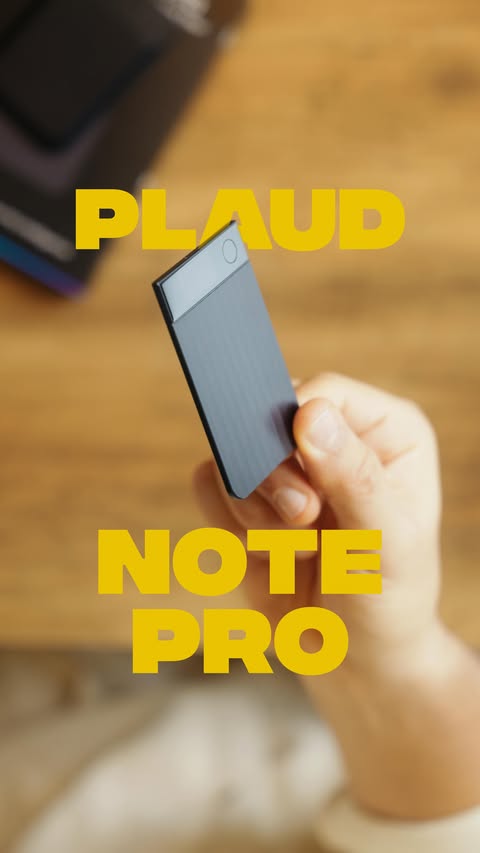 Instagram post by @fabian.videograf for PLAUD. Caption reads: Plaud helps me record meetings, ideas, and [...].