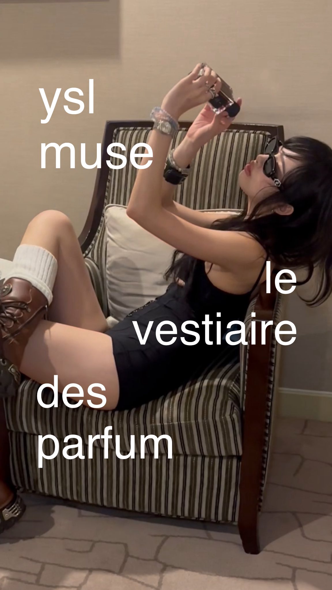 Instagram post by @souljafeebs for YSL Beauty. Caption reads: MUSE mood in @yslbeauty 's new Le Vestiaire Des....