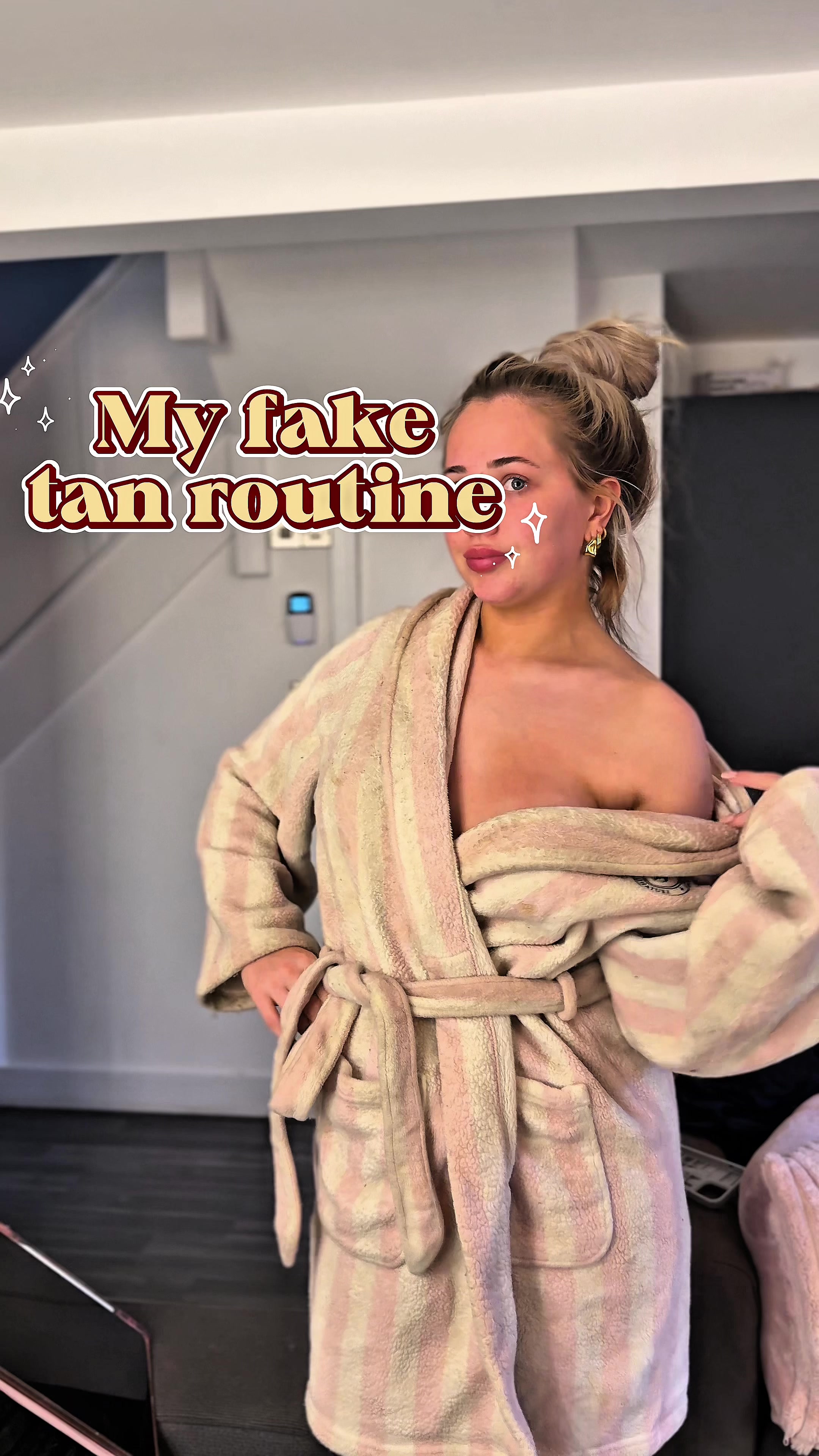 TikTok post by @hollelizabethh3 for Rose & Caramel. Caption reads: UPDATED: Tanning routine🫦🫦 @Rose & Caramel tan....