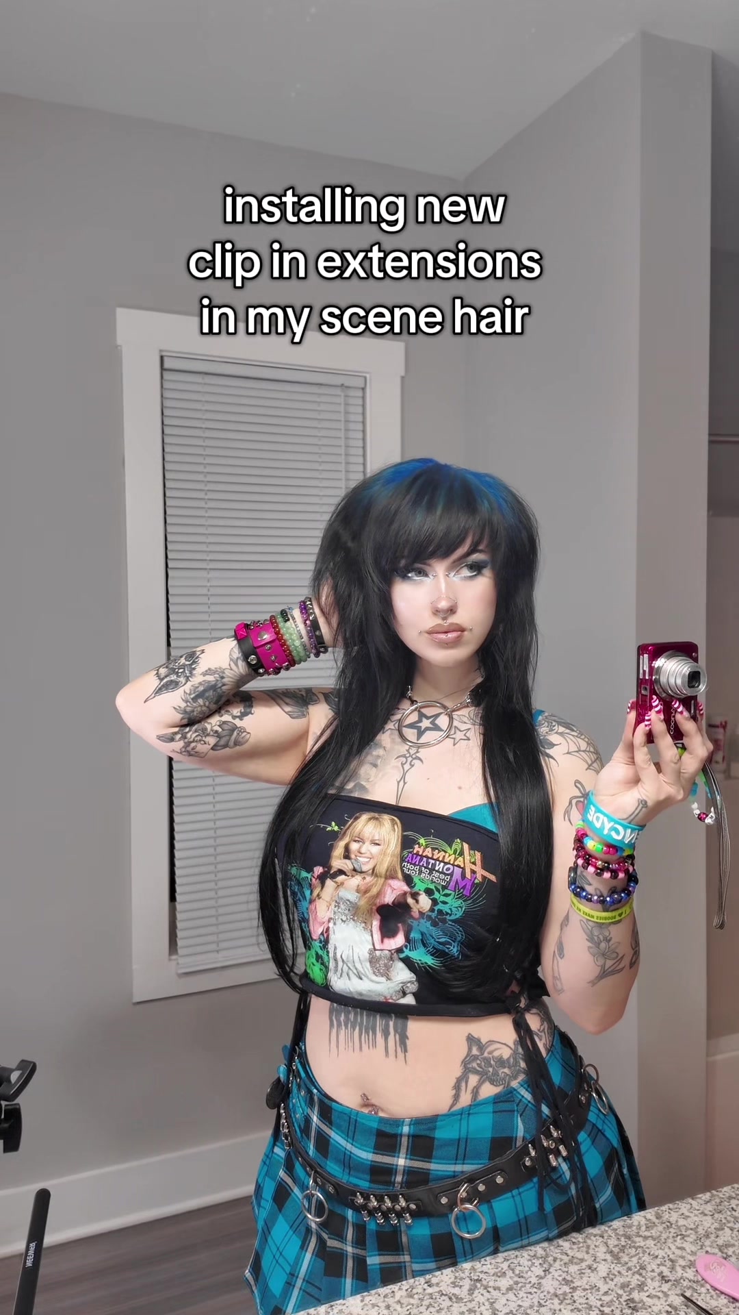 TikTok post by @deviilbbyy for Sunny Hair. Caption reads: try some new extensions with me from....