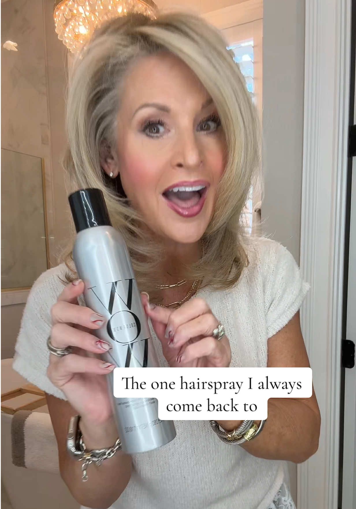 TikTok post by @kimberlyannchristian for Color Wow Hair. Caption reads: [...] If you know, you know. @Color Wow Hair....