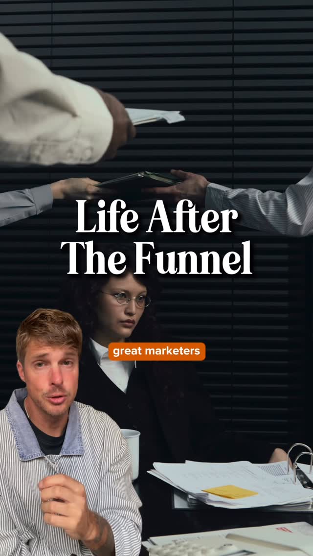 Instagram post by @orenmeetsworld for HubSpot. Caption reads: The marketing funnel we grew up with? It’s now a....