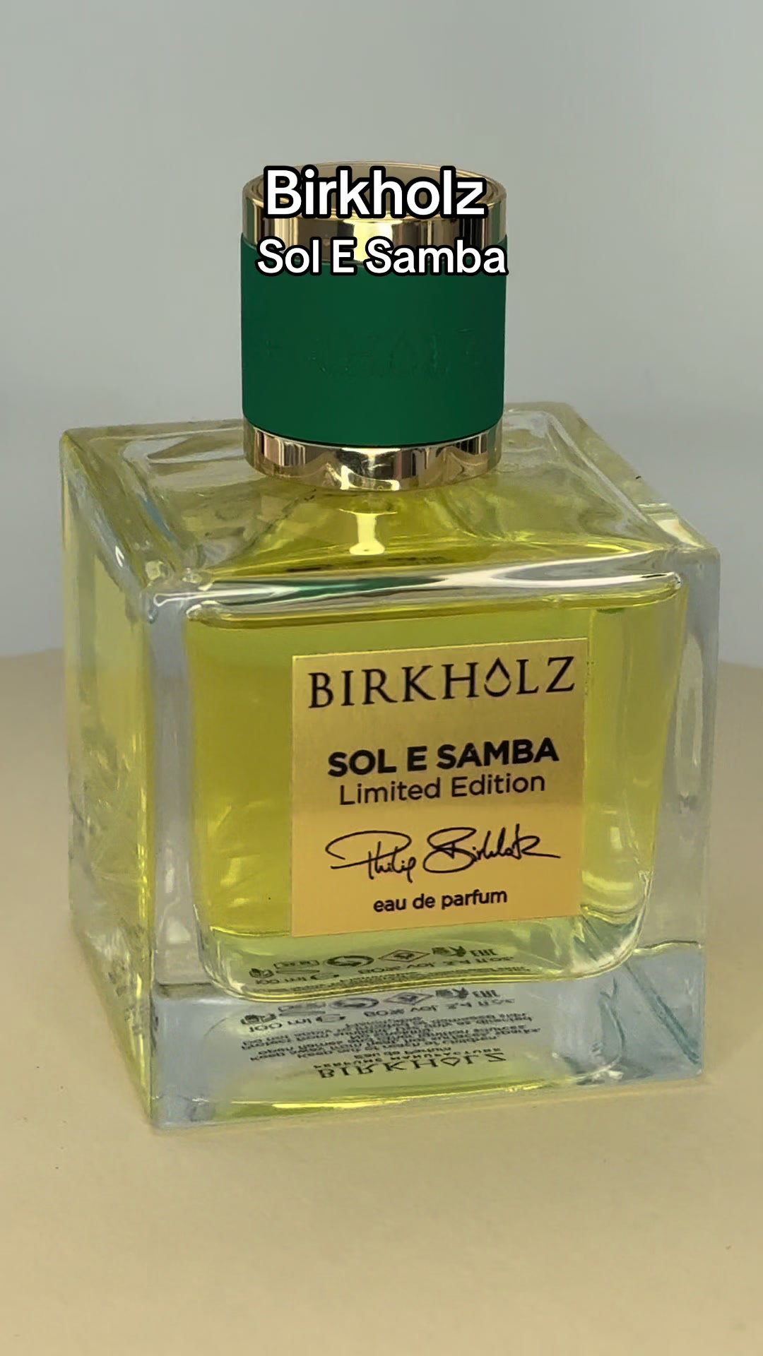 TikTok post by @_thjorben for Birkholz Perfume Manufacture. Caption reads: Birkholz - Sol E Samba  #perfumetiktok #fy #fyp....