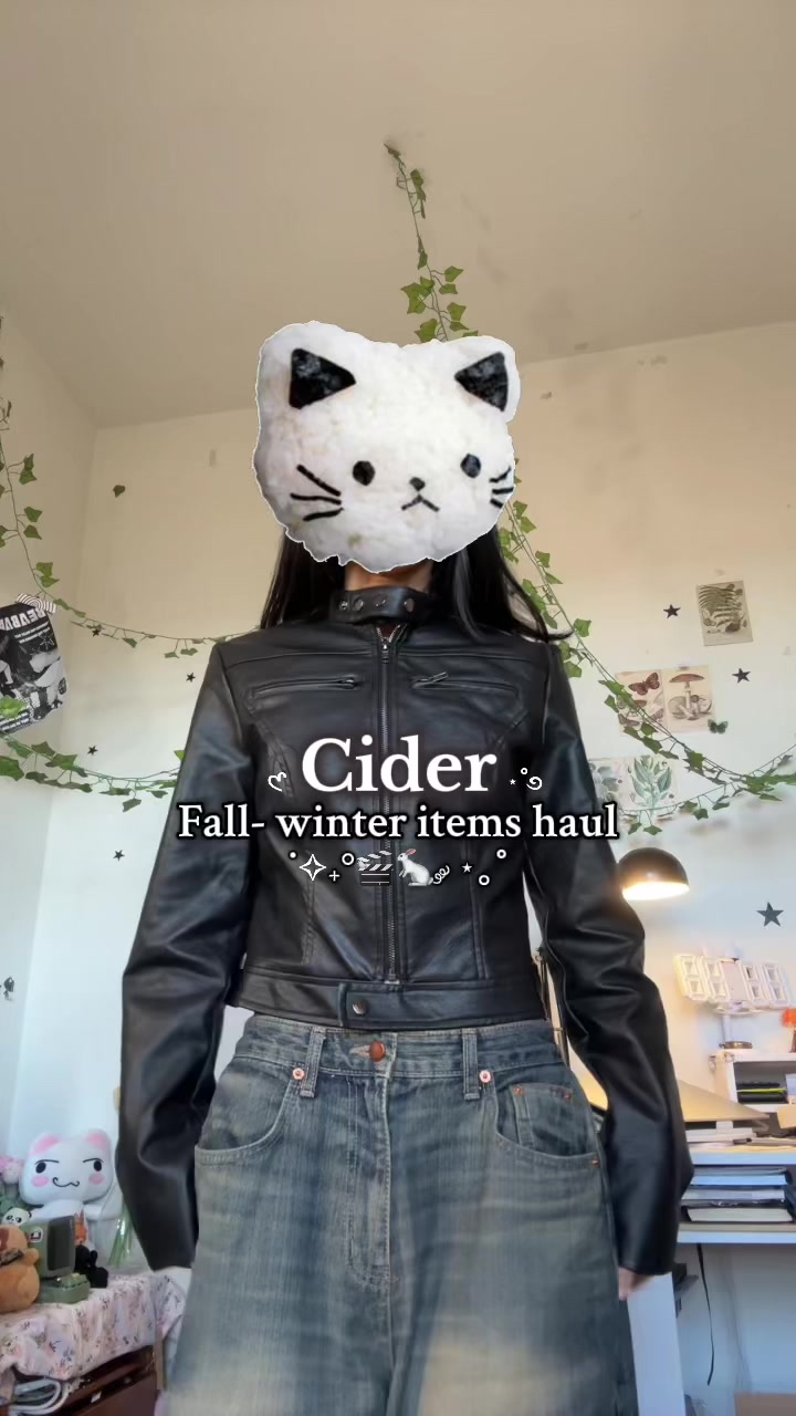 TikTok post by @arttt.inspo for Cider. Caption reads: New season new clothes ✊🏻 @Cider (Up to 70%....