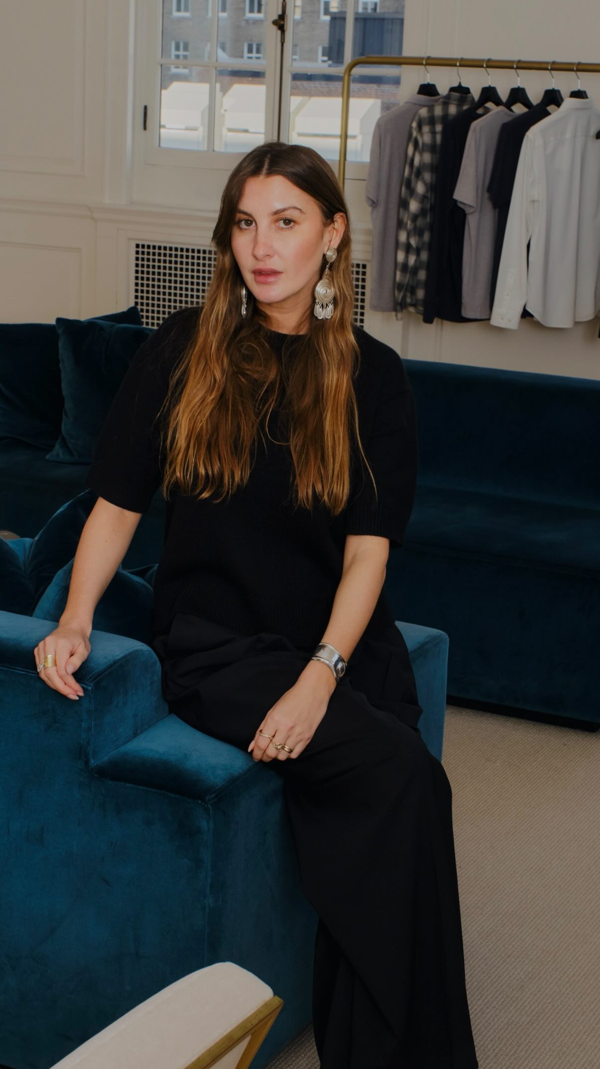 Instagram post by @allisonbornstein6 for Theory. Caption reads: [...] in Montreal at @holtrenfrewogilvy with....