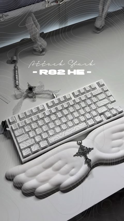 Instagram post by @blacklungio for Attack Shark. Caption reads: ݁ᛪ༙{ ad/gifted }٠࣪ ♱⃓. Thank you @attacksharkgear....