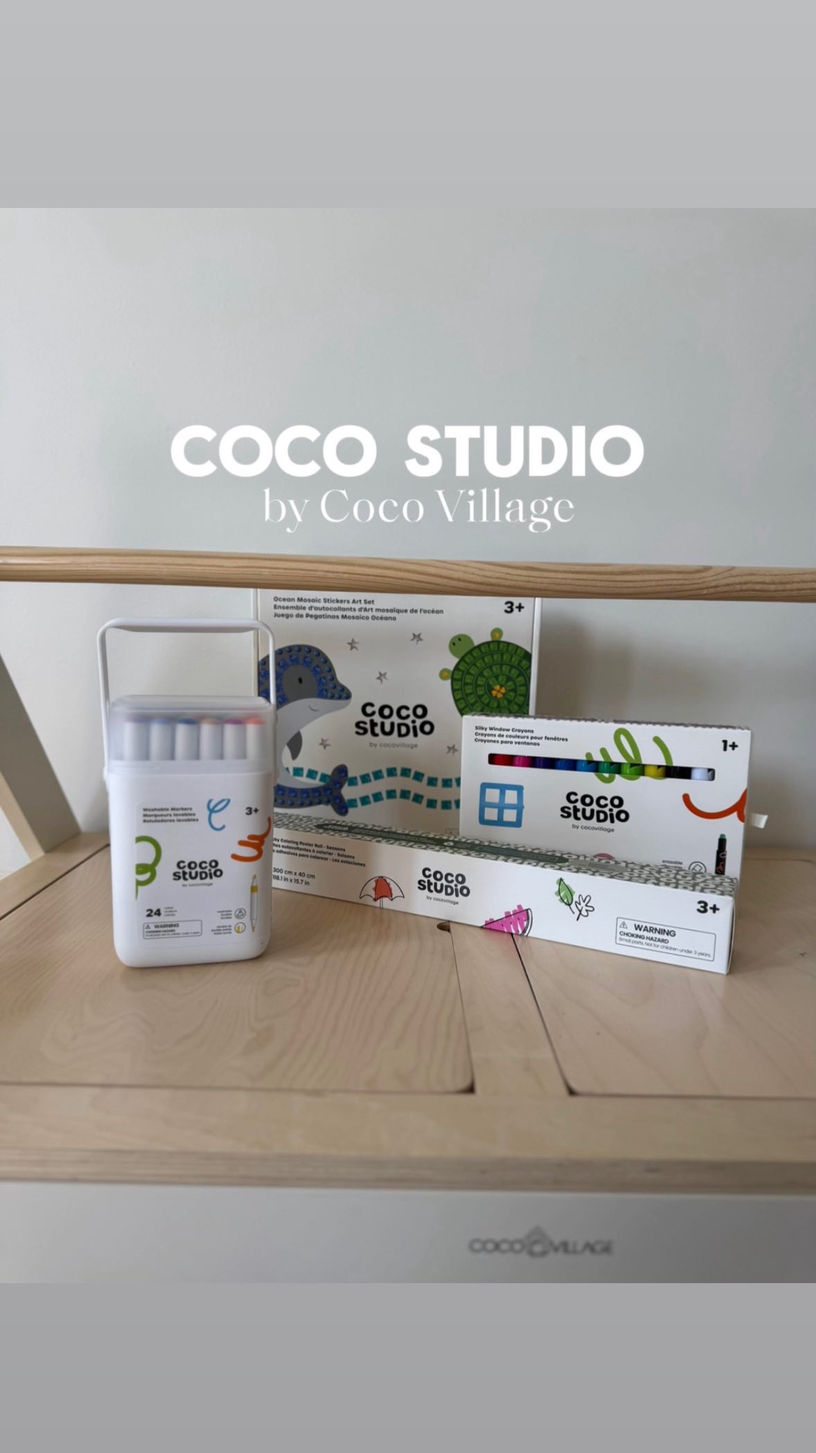 Instagram post by @taryn.elliottt for Coco Village. Caption reads: 📣🚨 attention parents 🚨📣 @cocovillage has a new....