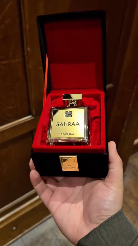 Instagram post by an influencer for Fragrance Du Bois. Caption reads: [...] every penny! SAHRAA by Fragrance Du Bois is....
