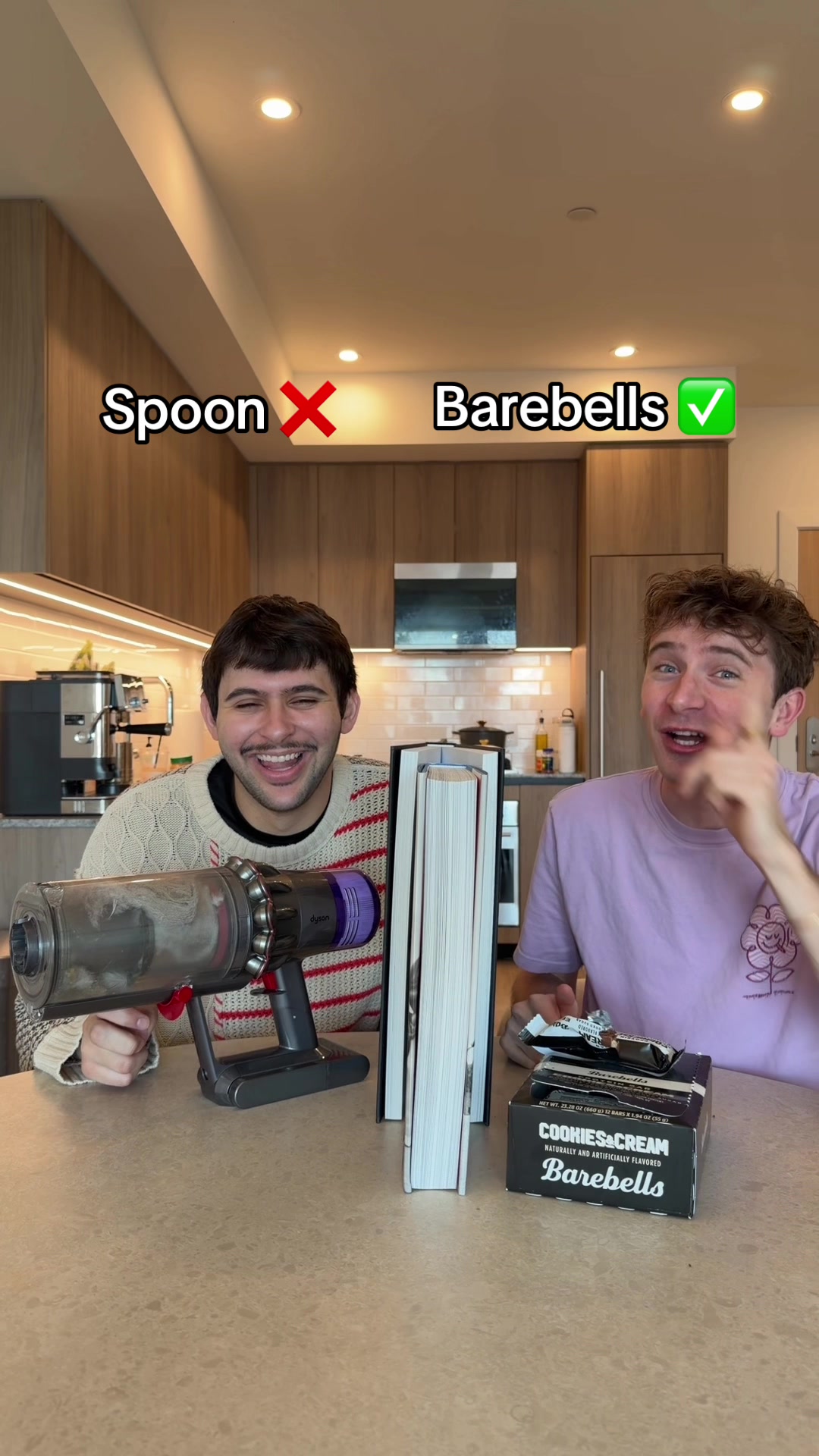 TikTok post by @scottkress_ for Barebells. Caption reads: girl i should have KNOWNNN, but me i would never....