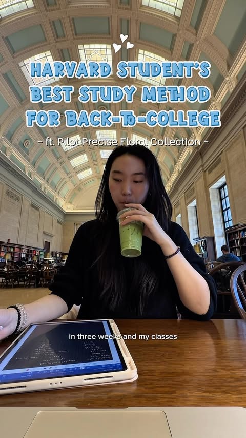 Instagram post by @helainezhao_ for Pilot Corporation of America (Pilot Pen). Caption reads: #ad Study & prep with me for back to college with....
