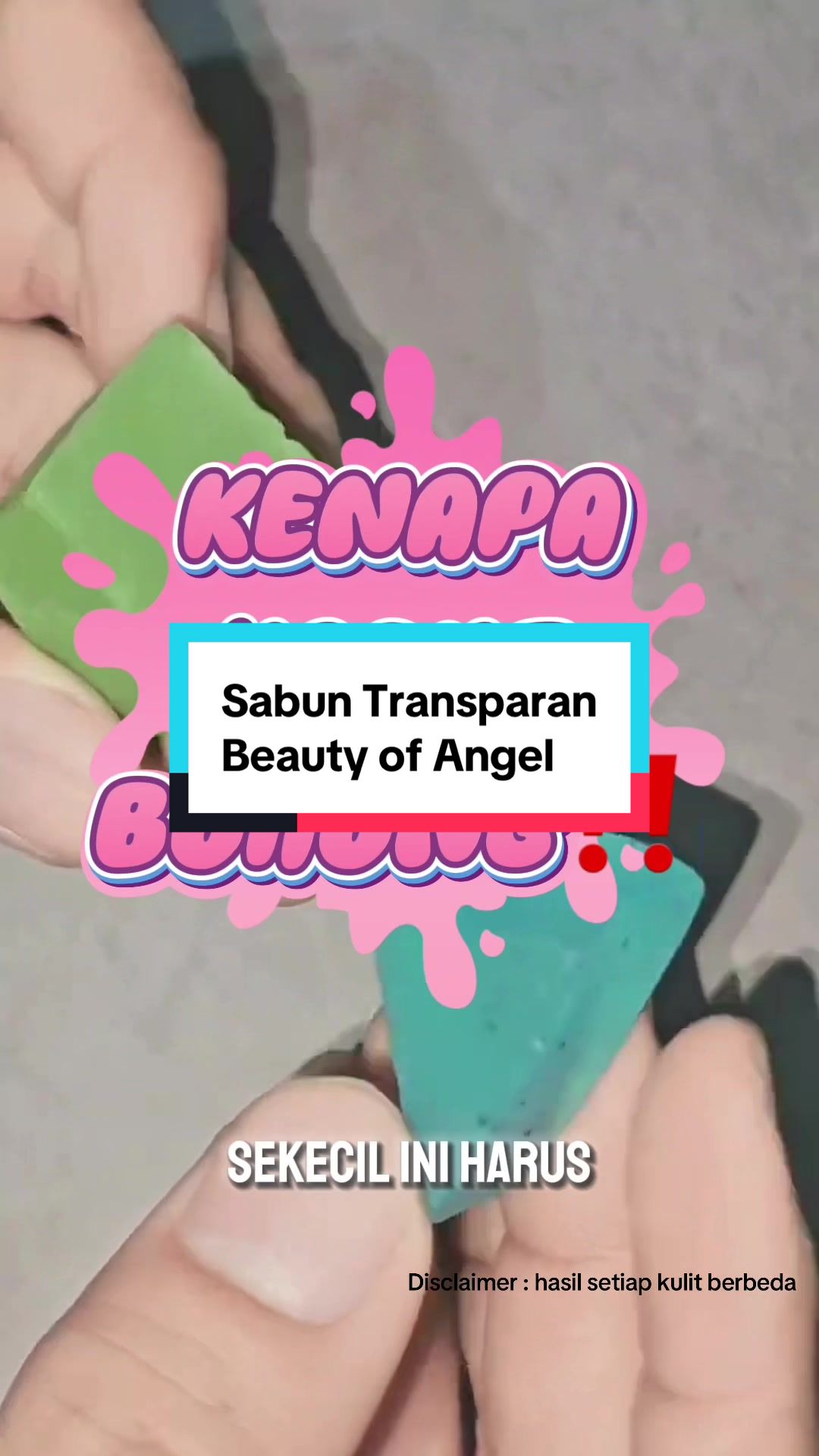 TikTok post by @siskabhara for Beauty Of Angel. Caption reads: [...] lebih bagus dari sabun biasa loh 😱 @Beauty....