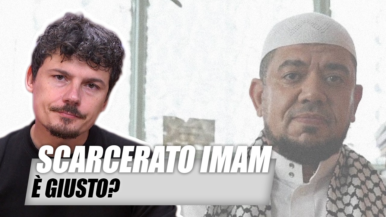 YouTube post by @breakingitaly for The Guardian. Caption reads: The Imam who was supposed to be expelled has....