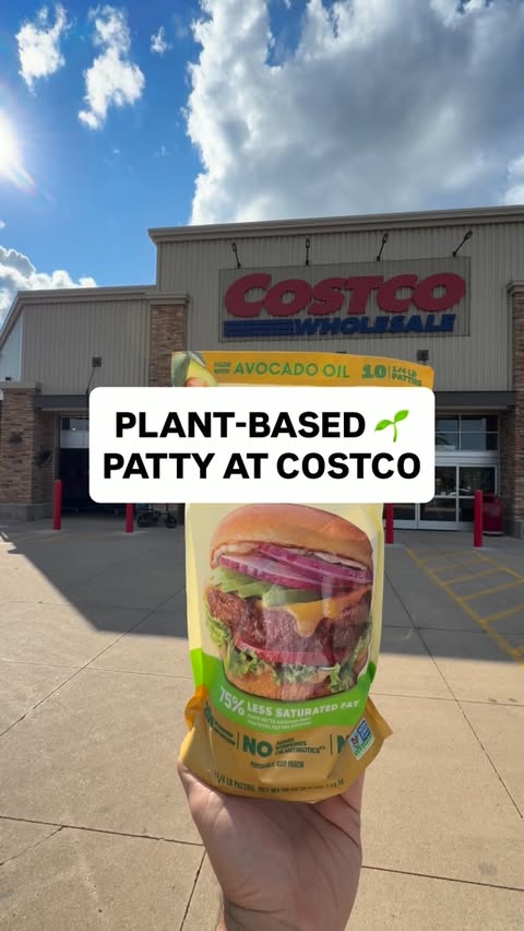 Instagram post by @costcofam4u for Beyond Meat. Caption reads: Plant-based burger fans, keep an eye out for this....