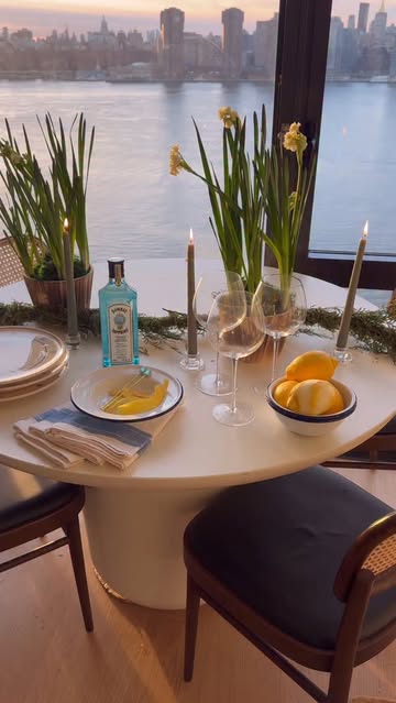 Instagram post by @justines.table for Bombay Sapphire. Caption reads: Sparkling, citrusy, and celebration-ready ✨🍋The....