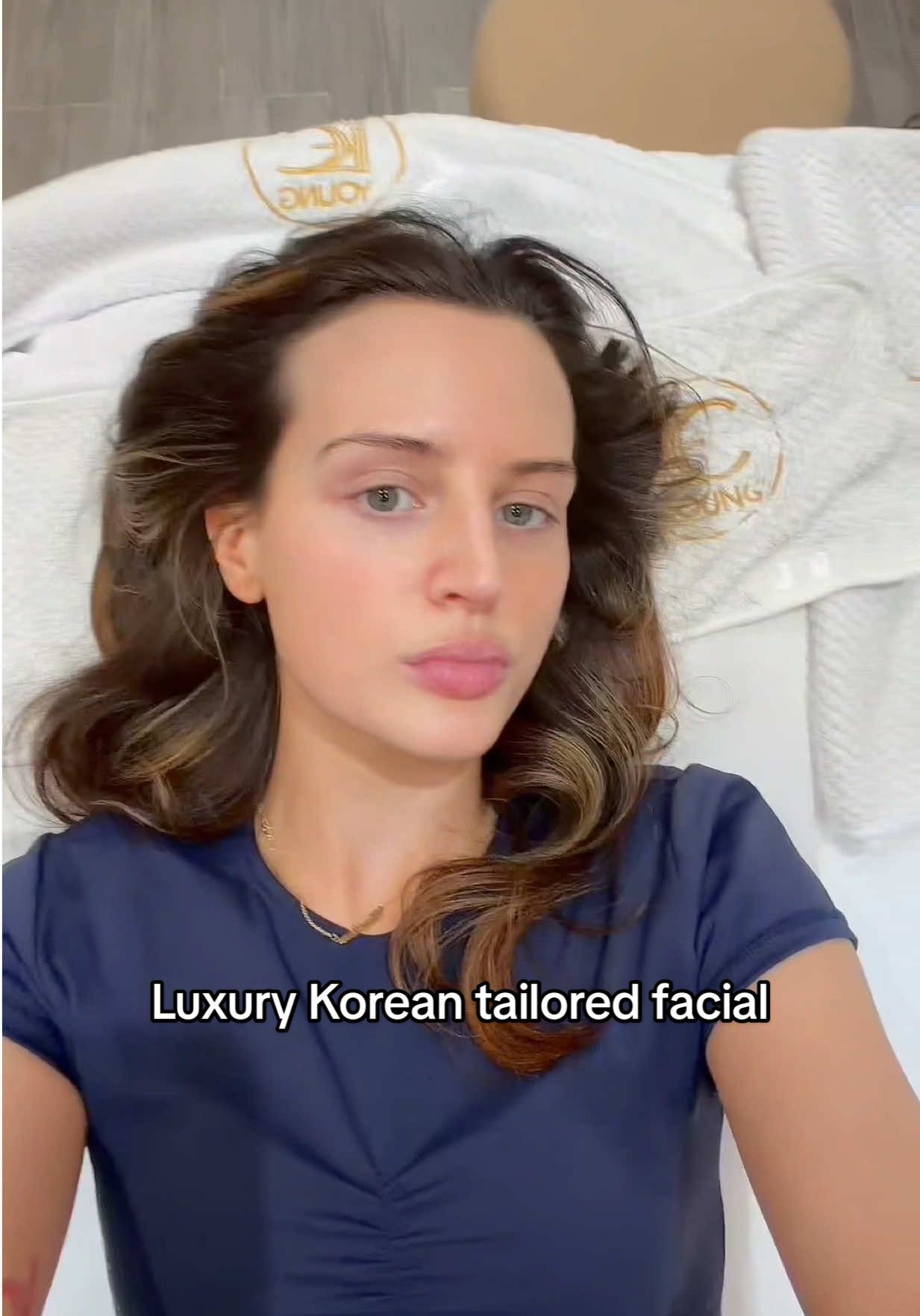 TikTok post by @maisabellaa for EC Clinic London. Caption reads: Luxury Korean tailored facial 📍 EC Clinic -....