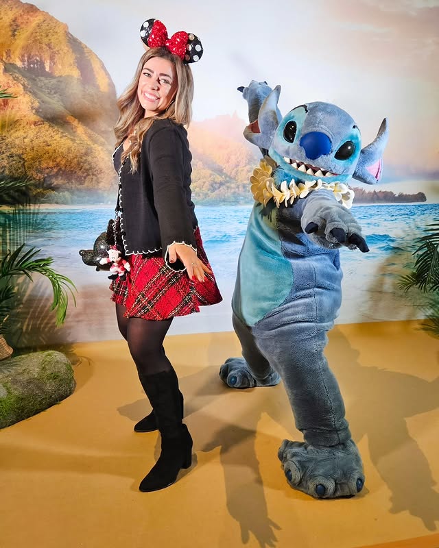 Instagram post by an influencer for Disney Family UK. Caption reads: [...] @disneyuk @disneystoreuk @disneyfamilyuk....