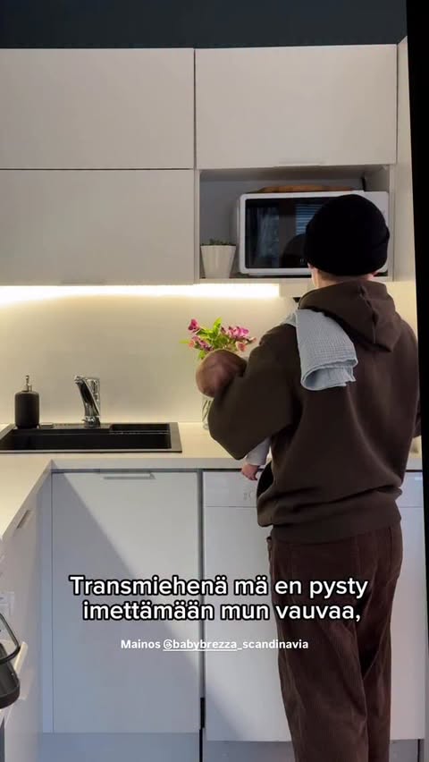 Instagram post by @frans.forsman for Baby Brezza. Caption reads: Mainos @babybrezza_scandinavia.