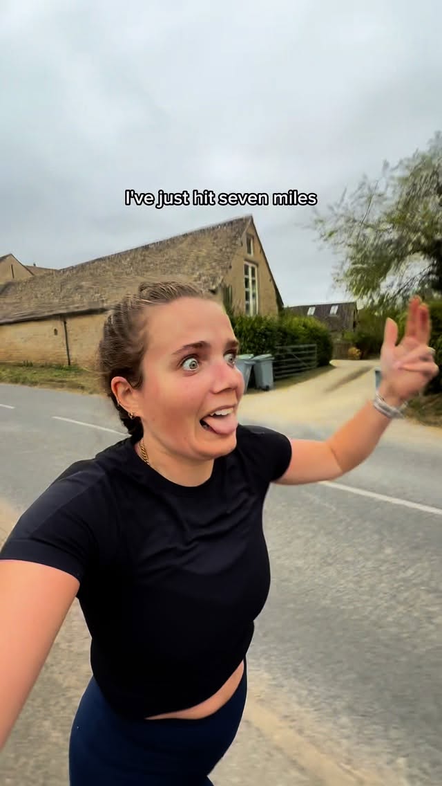 Instagram post by @em_clarkson for Symprove. Caption reads: 7 very hilly and hectic miles 🤪 AD. at least I....