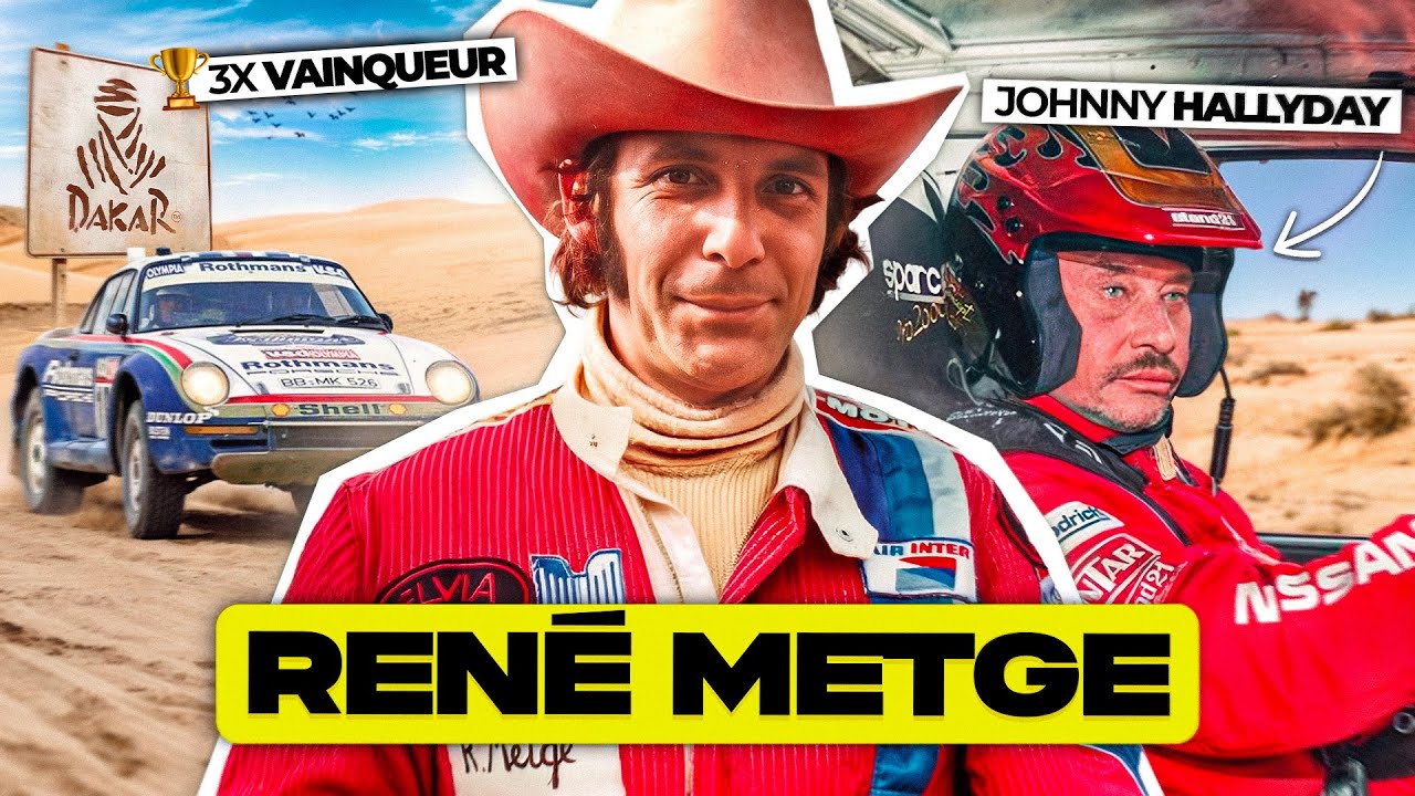 YouTube post by @danslaboiteagants for Deezer. Caption reads: René METGE: The garage owner who won the Dakar 3....
