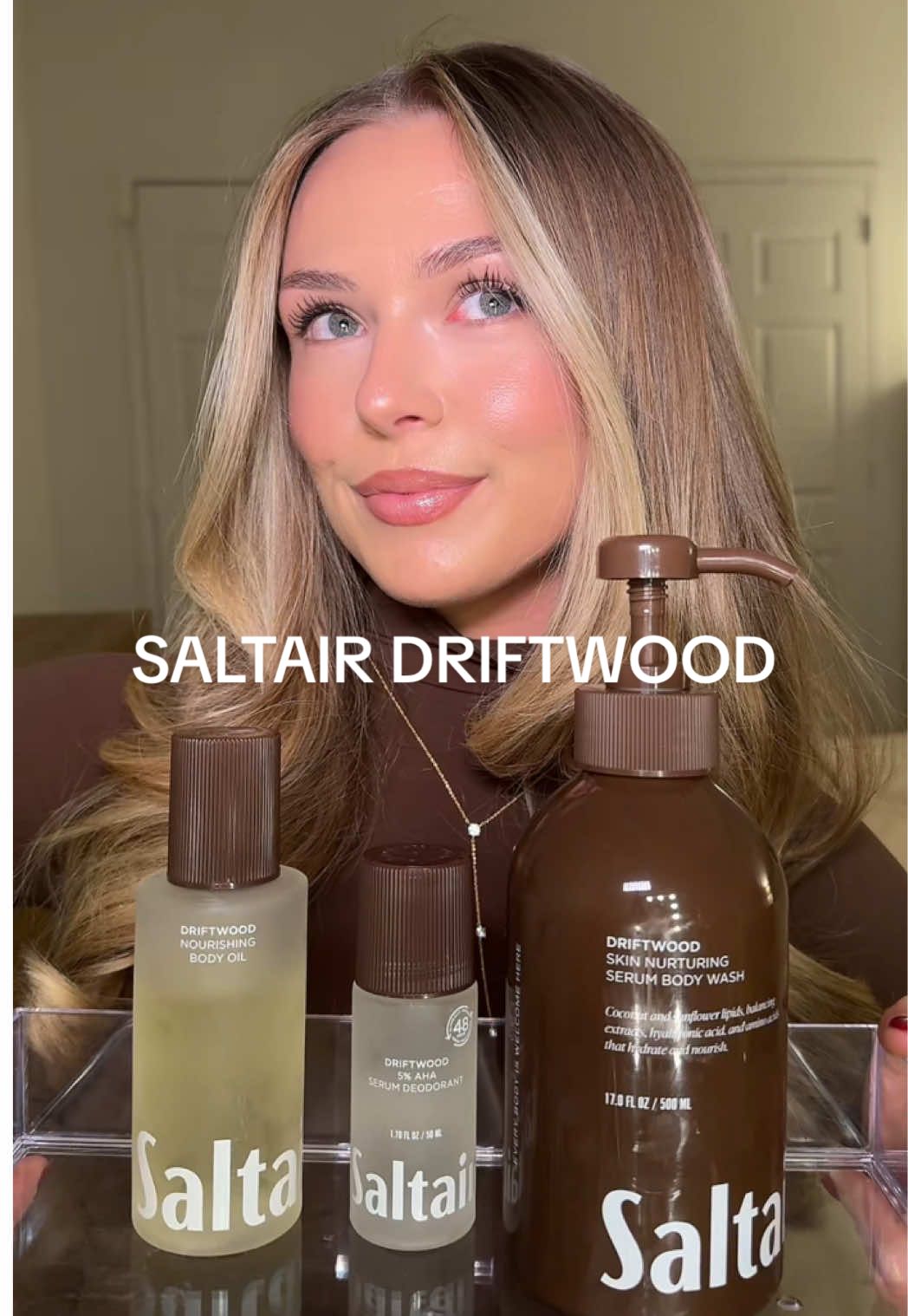 TikTok post by @shaanlew for Saltair. Caption reads: I’m not kidding I get sooo many compliments even....