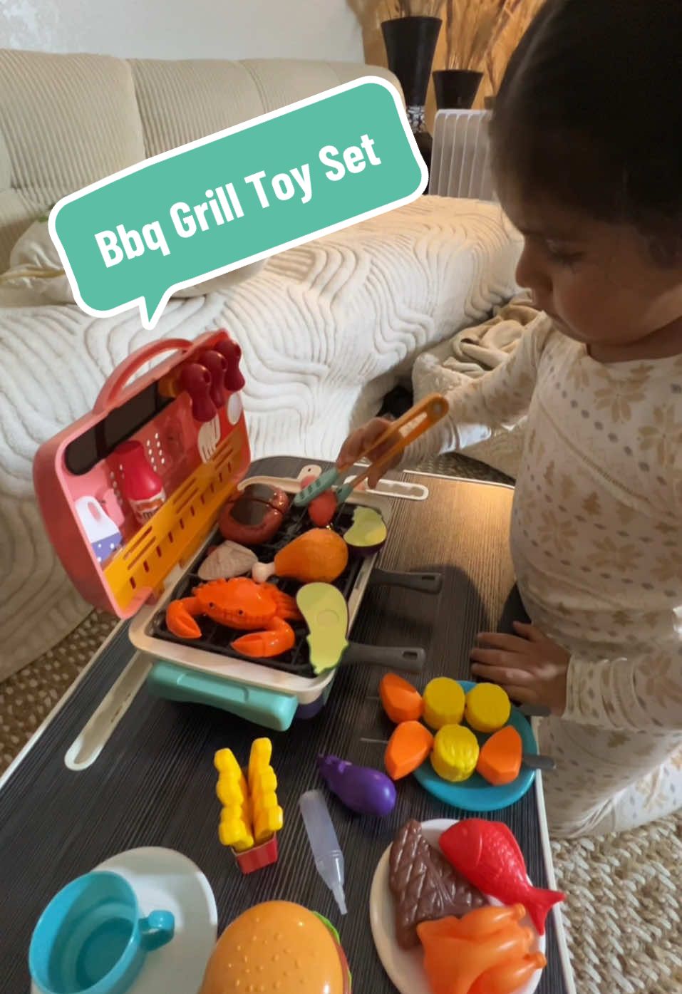 TikTok post by @macoya1977 for Talgic. Caption reads: TALGIC BBQ Cooking Kitchen Set@Talgickidtoy [...].